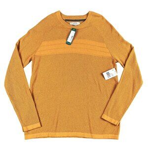 NWT Hawker Rye Sweater Mens Medium Cotton Cashmere Textured Honey Gold Mustard